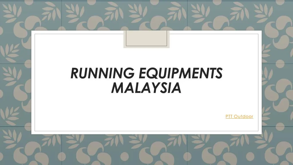running equipments malaysia