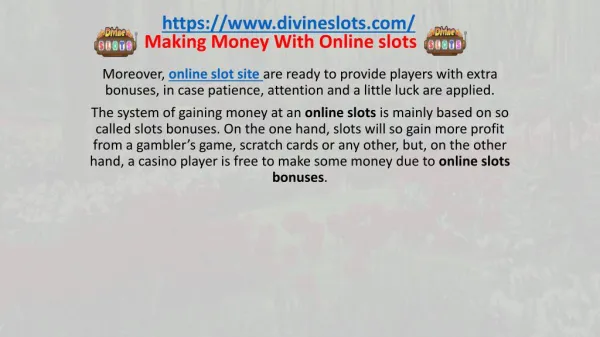 Making Money With Online slots In UK