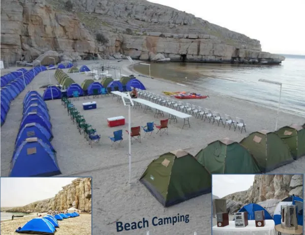 Khasab beach camping by Khasab Sea Tours