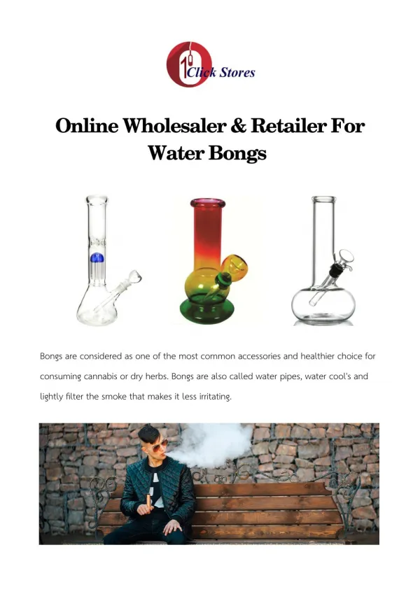 Online Wholesaler & Retailer Of Water Bongs