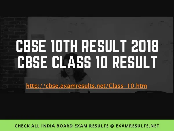 CBSE 10th Result 2018, Central Board of Secondary Education - CBSE Result 2018