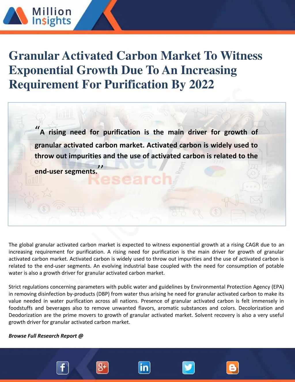 granular activated carbon market to witness