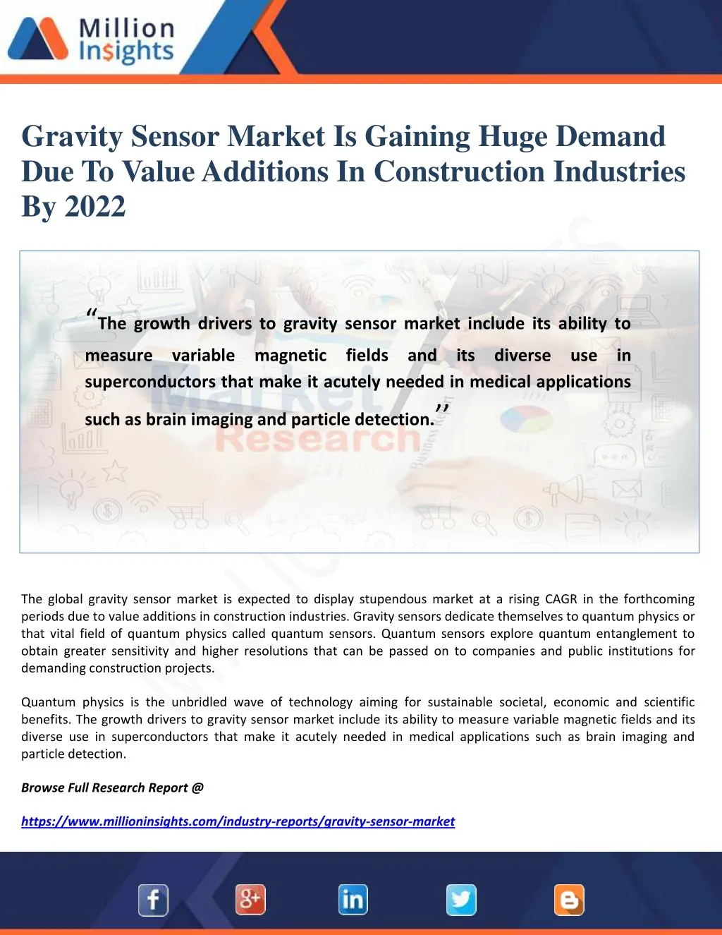 gravity sensor market is gaining huge demand