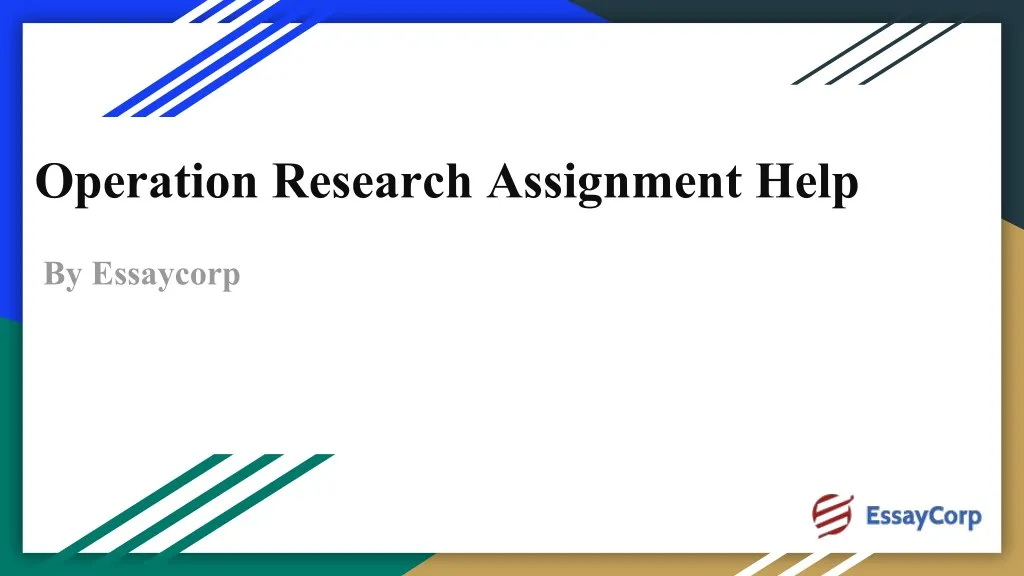 operation research assignment help