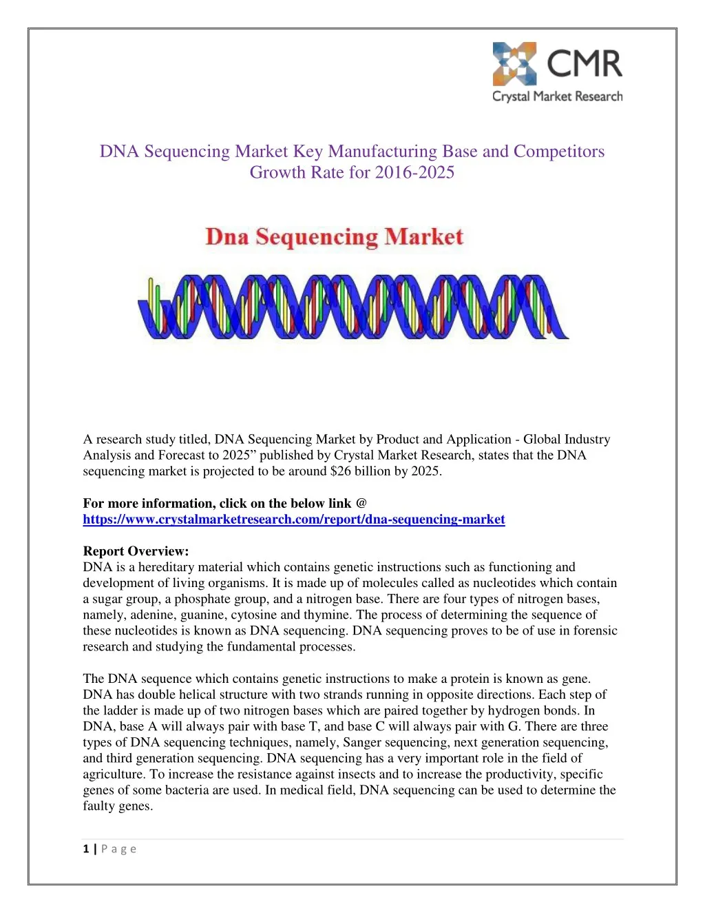 dna sequencing market key manufacturing base