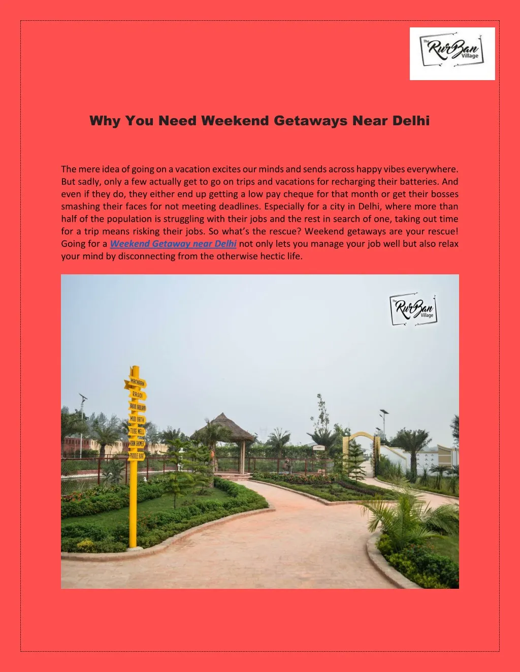 why you need weekend getaways near delhi