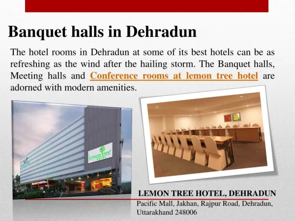 Conference rooms in Dehradun