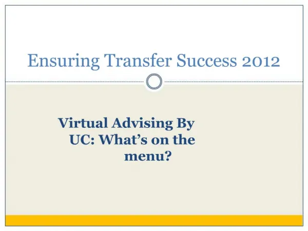 Ensuring Transfer Success 2012
