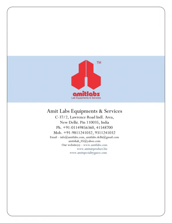 Amit Lab Equipments & Services