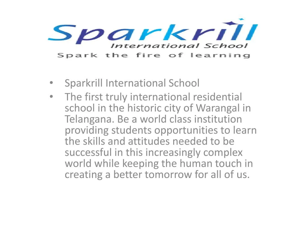 sparkrill international school the first truly