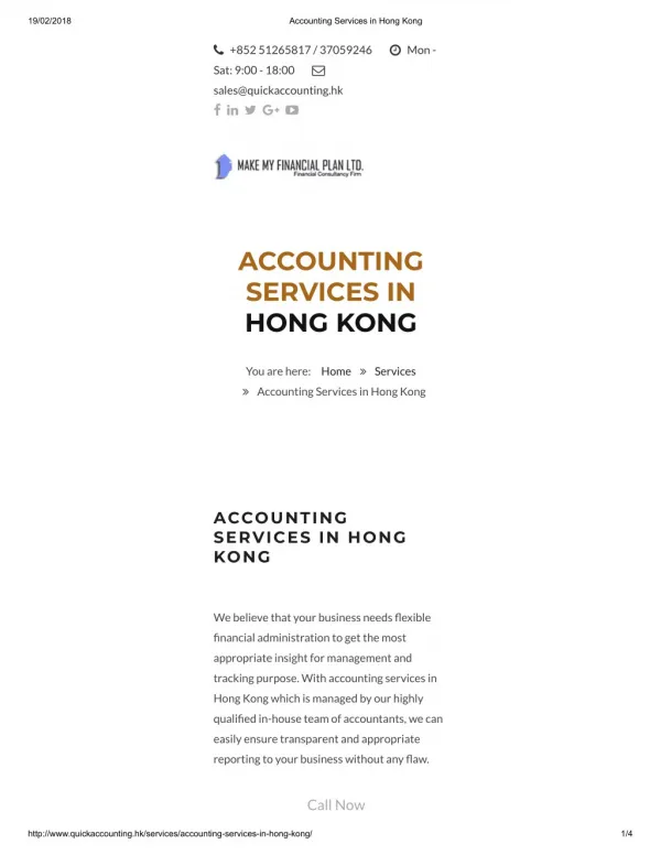 Accounting Services in Hong Kong