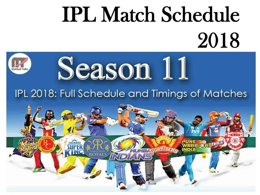 ipl match schedule 2018