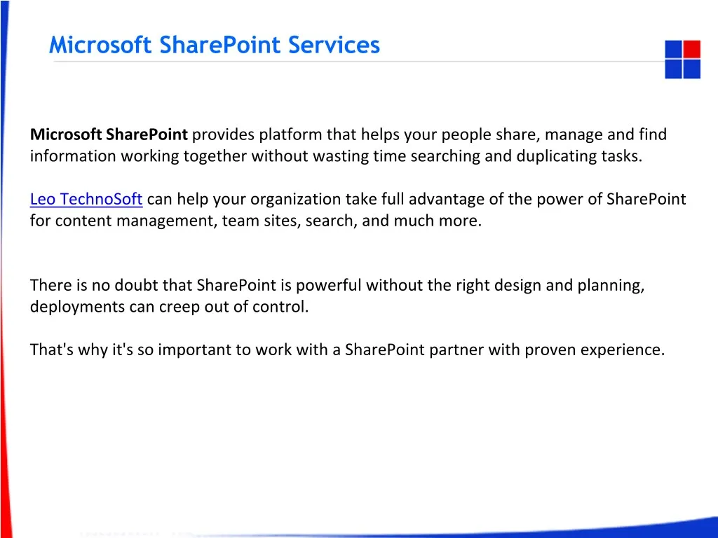 microsoft sharepoint services