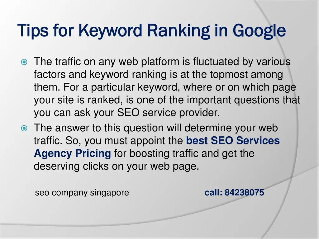 tips for keyword ranking in google