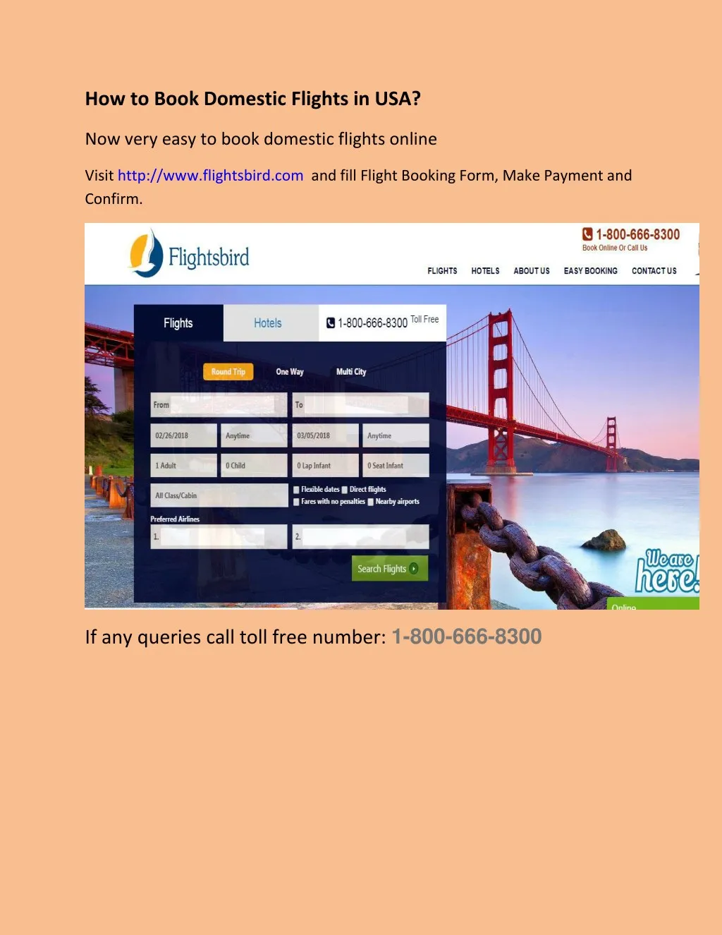 how to book domestic flights in usa