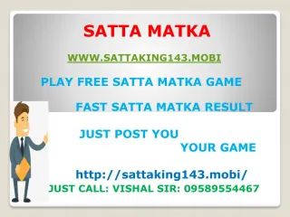 ONLINE PLAY & WIN SATTA MATKA GAME AND KALYAN MATKA - slide 1