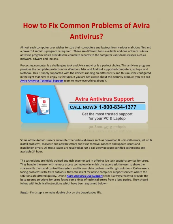 How to Fix Common Problems of Avira Antivirus?