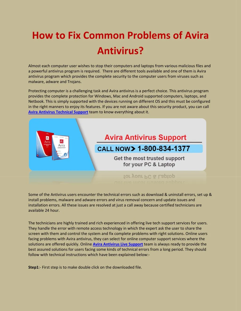 how to fix common problems of avira antivirus