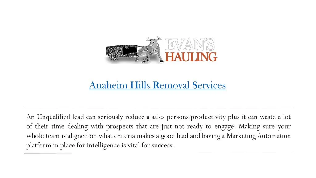anaheim hills removal services