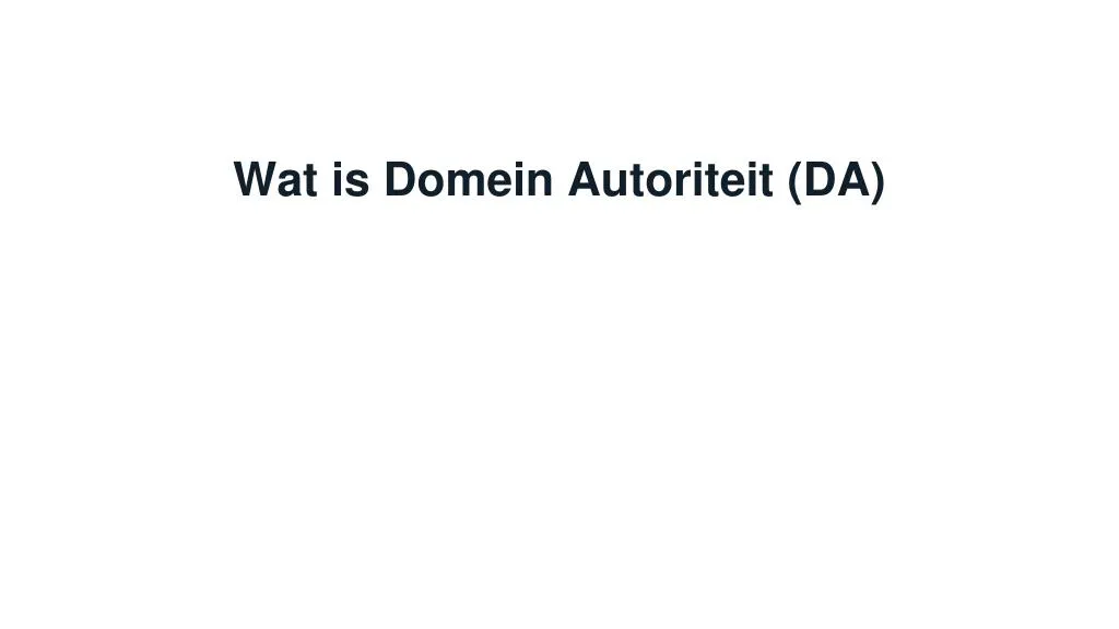 wat is domein autoriteit da