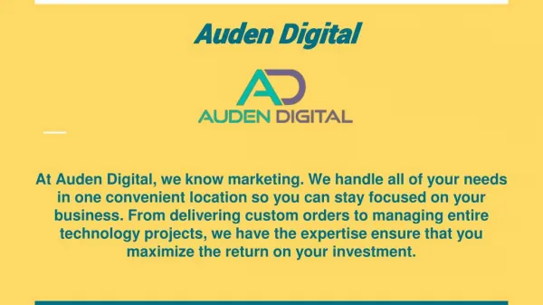 Digital Marketing in Austin - Auden Digital
