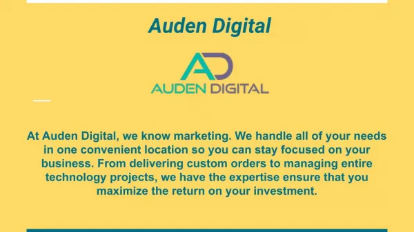 Digital Marketing in Austin - Auden Digital