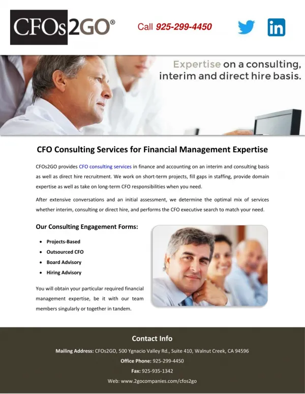 CFO Consulting Services for Financial Management Expertise