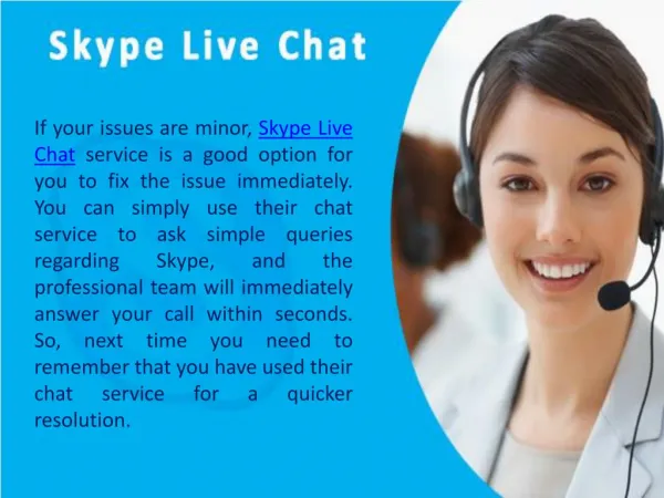 Skype Live Chat