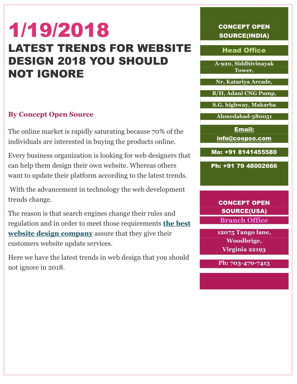 1 19 2018 latest trends for website design 2018