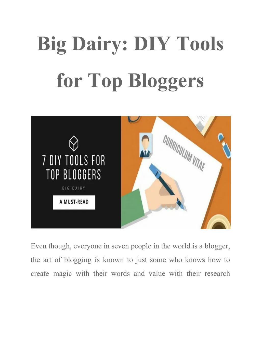 big dairy diy tools