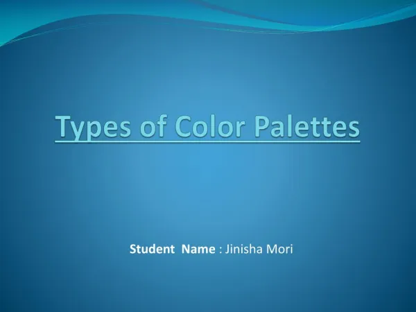 Types of Color Palettes