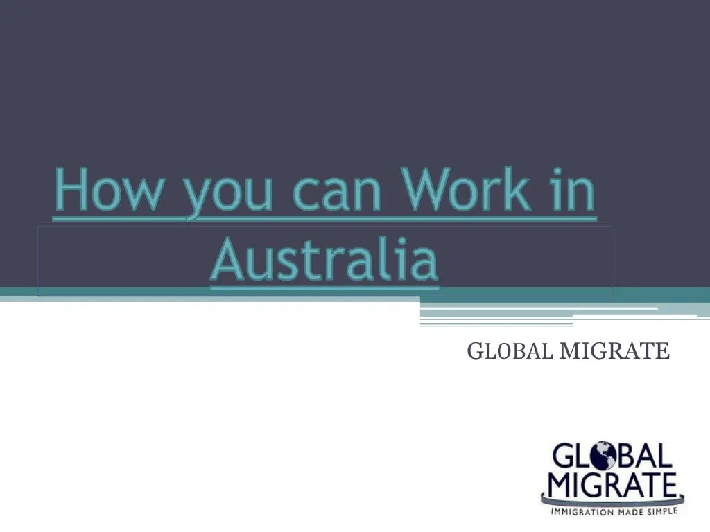 how you can work in australia