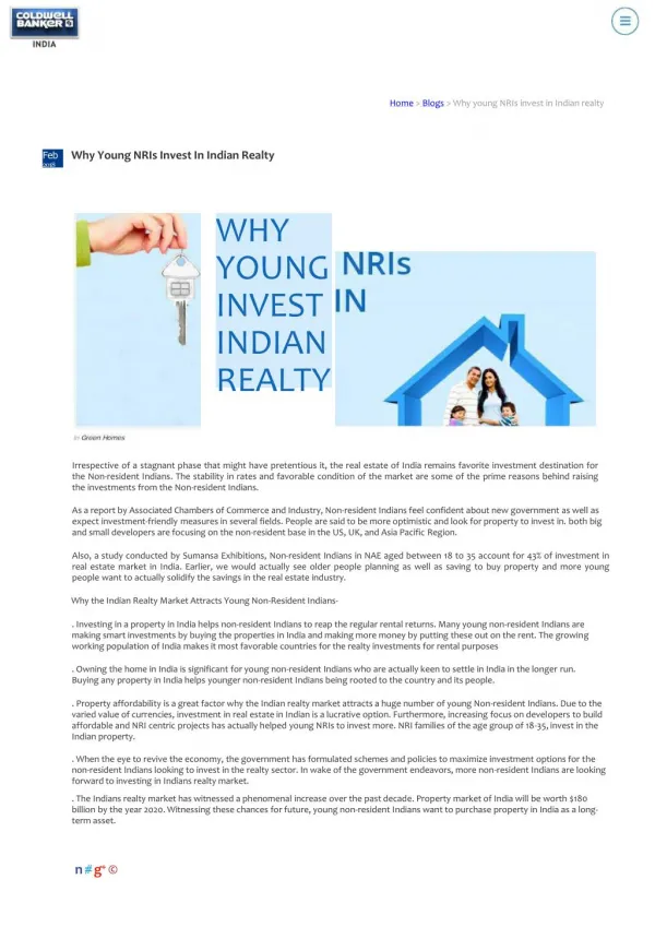 Why Young NRIs Invest In Indian Realty