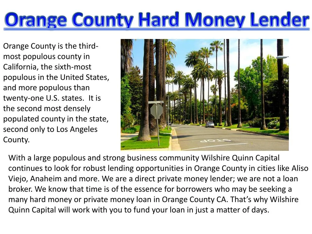 orange county hard money lender