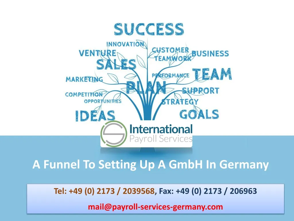 a funnel to setting up a gmbh in germany