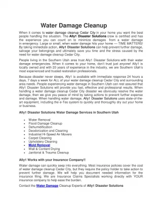Water damage - slide 1