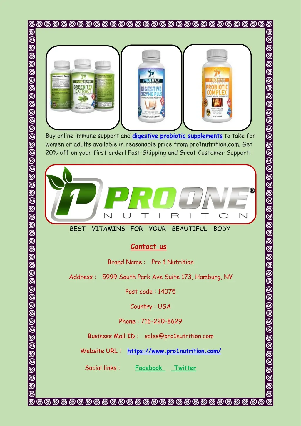 buy online immune support and digestive probiotic