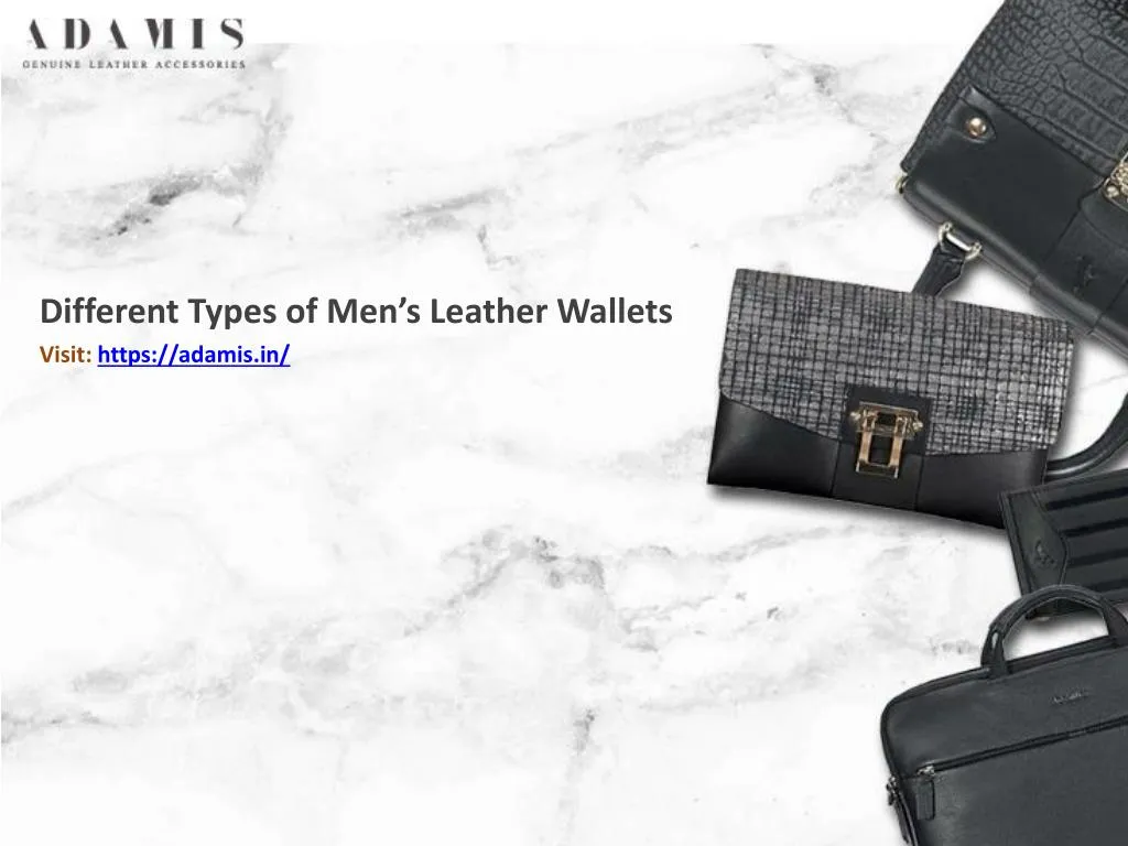 different types of men s leather wallets visit https adamis in
