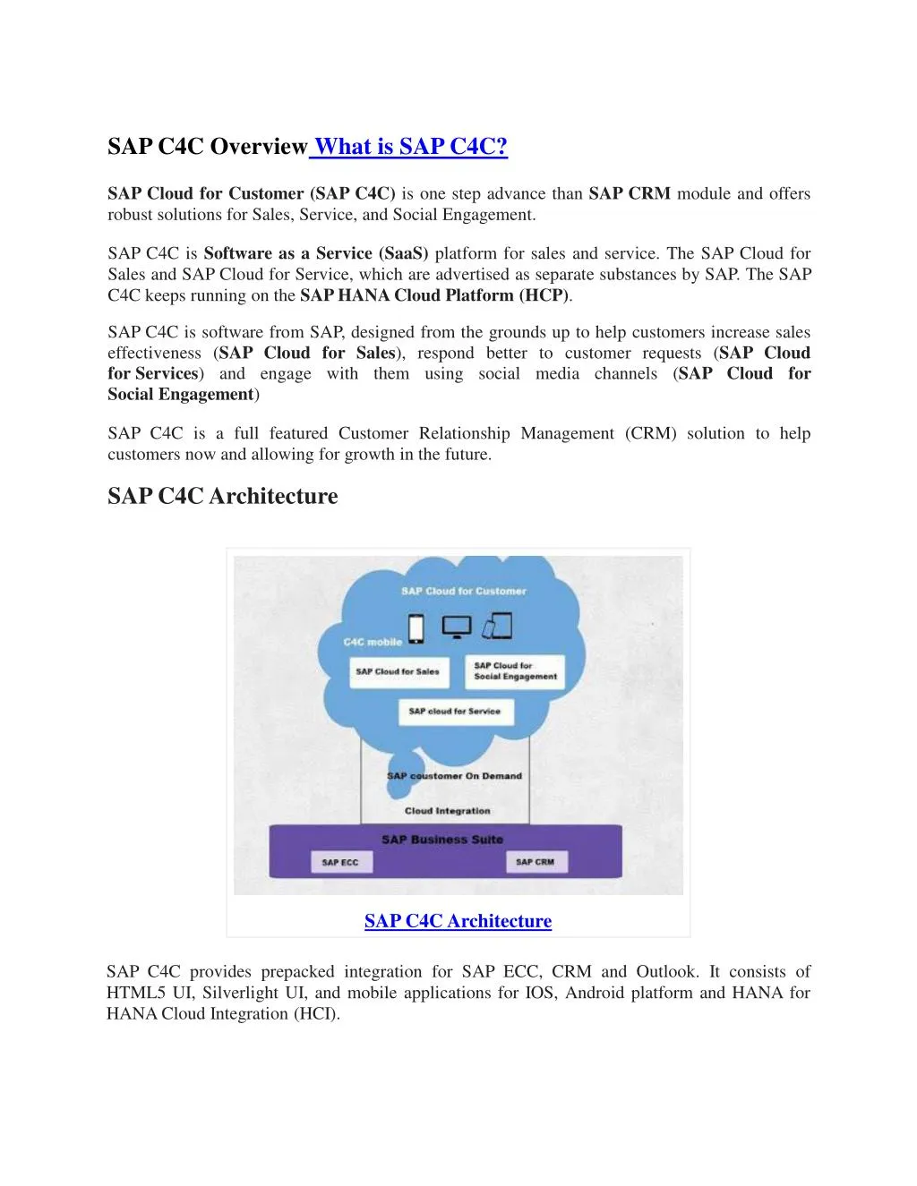 sap c4c overview what is sap c4c sap cloud
