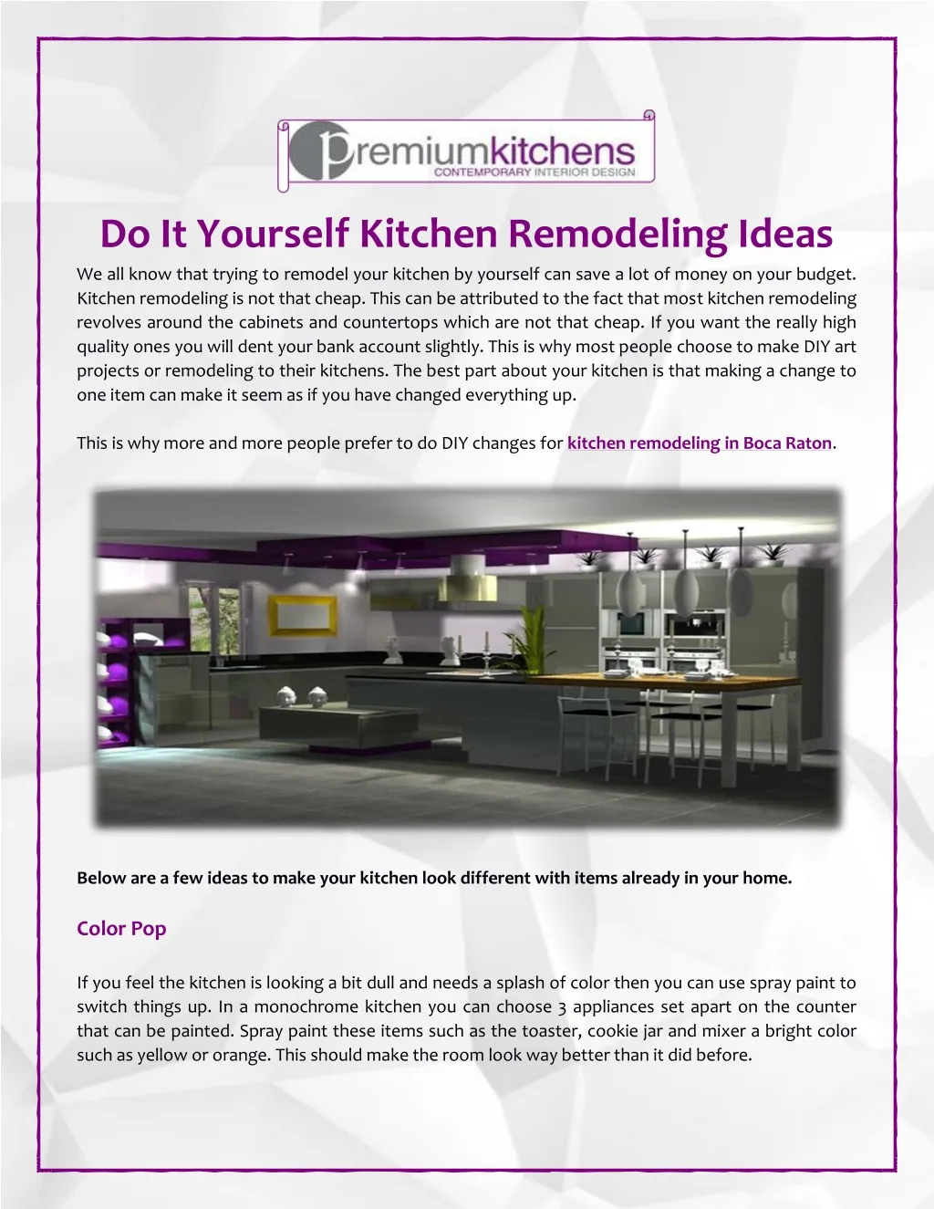 do it yourself kitchen remodeling ideas