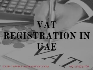 VAT Registration Process for UAE - slide 1