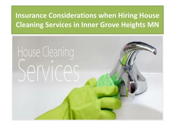 Hiring house cleaning services in inner grove mn