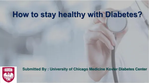 How to stay healthy with diabetes