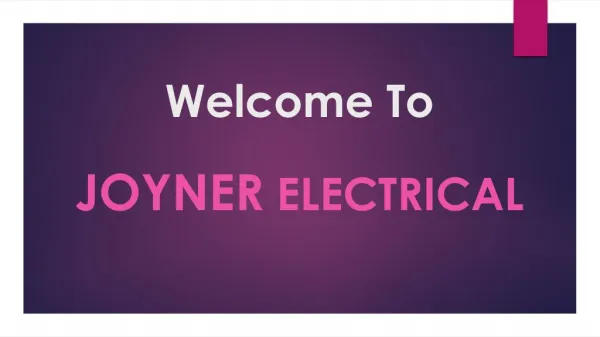 Electrician in Gold Coast contact Joyner electrical