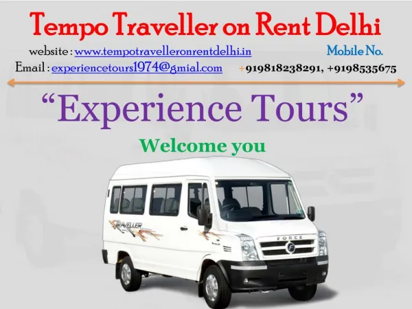 Book Tempo Traveller Rent in Delhi NCR