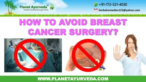 How To Avoid Breast Cancer Surgery & Treat Naturally