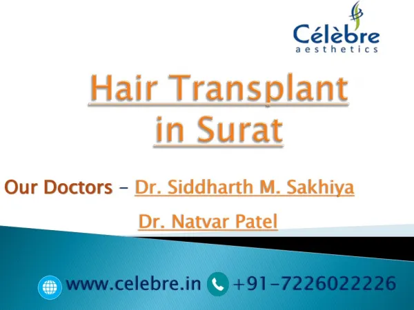 Hair transplant in surat | Celebre Aesthetics