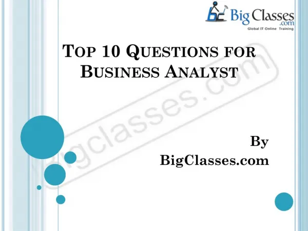 Top 10 FAQ Interview Questions for Business Analyst - www.bigclasses.com
