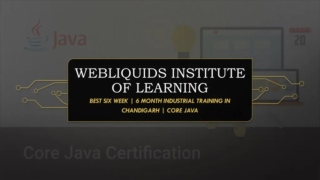 webliquids institute of learning best six week