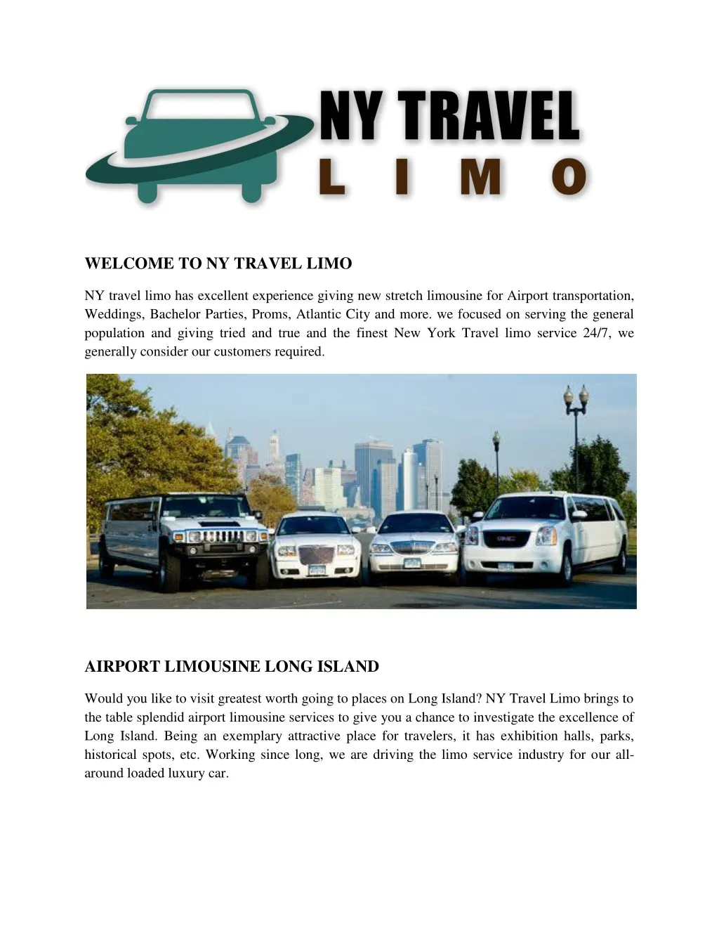 welcome to ny travel limo